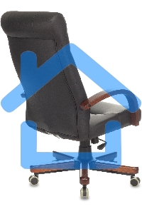 Кресло руководителя Бюрократ T-9928WALNUT/ECO черный, эко.кожа, крестовина металл/дерево