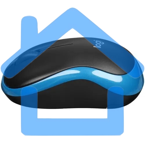 Мышь беспроводная Logitech M185 синий, 1000 dpi, радиоканал, USB, кнопки - 3