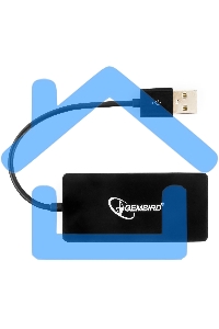 Концентратор USB 2.0 Gembird UHB-U2P4-03, 4 порта, блистер