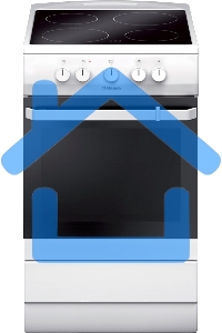 Плита электрическая Hansa FCCW54000 белый, конфорок 4 шт, духовка 68 л, 50 см x 85 см x 60 см