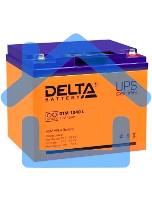 Батарея Delta DTM 1240 L (12V, 40Ah) с увеличенным сроком службы (10 лет)
