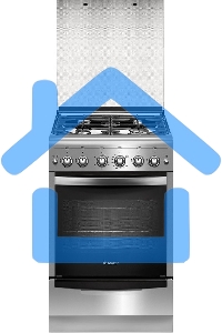 Плита газовая Gefest ПГ 5100-02 0004 серебристый, конфорок 4 шт, духовка 52 л, 50 см x 85 см x 58.5 см