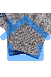 Перчатки трикотажные, с ПВХ точкой, серый меланж, 10 класс Россия