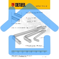 Вороток Г-образный Denzel 375*100 мм, квадрат 1/2