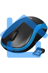 Мышь беспроводная Logitech M185 синий, 1000 dpi, радиоканал, USB, кнопки - 3