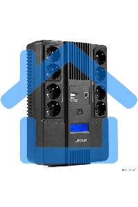 Источник бесперебойного питания Бастион SKAT-UPS 800-AID-IN-1x9-8 ИБП 220В 480Вт, LCD, АКБ 1x 9А·ч, line interactive, мод.синус, 8хSchuko,2xUS (8933)