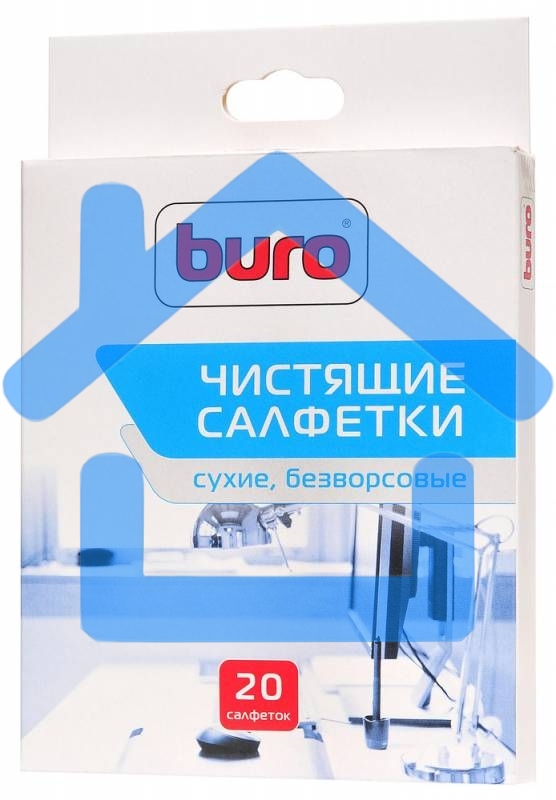Салфетки Buro BU-Udry, 20 шт для удаления пыли коробка 20шт сухих