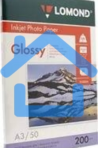 Бумага Lomond 0102024 A3/200г/м2/50л./белый глянцевое для струйной печати