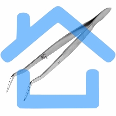 Пинцет изогнутый, узкий, фиксатор, рифленый 160 мм Rexant