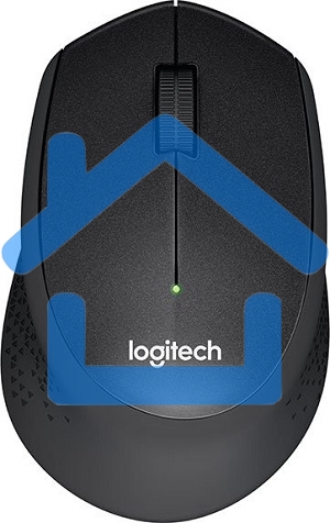 Мышь беспроводная Logitech M330 SILENT PLUS черный, 1000 dpi, радиоканал, USB, кнопки - 3