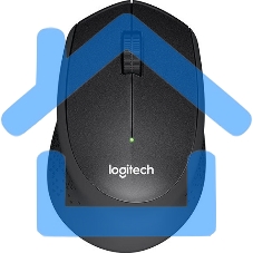 Мышь беспроводная Logitech M330 SILENT PLUS черный, 1000 dpi, радиоканал, USB, кнопки - 3