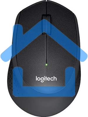Мышь беспроводная Logitech M330 SILENT PLUS черный, 1000 dpi, радиоканал, USB, кнопки - 3