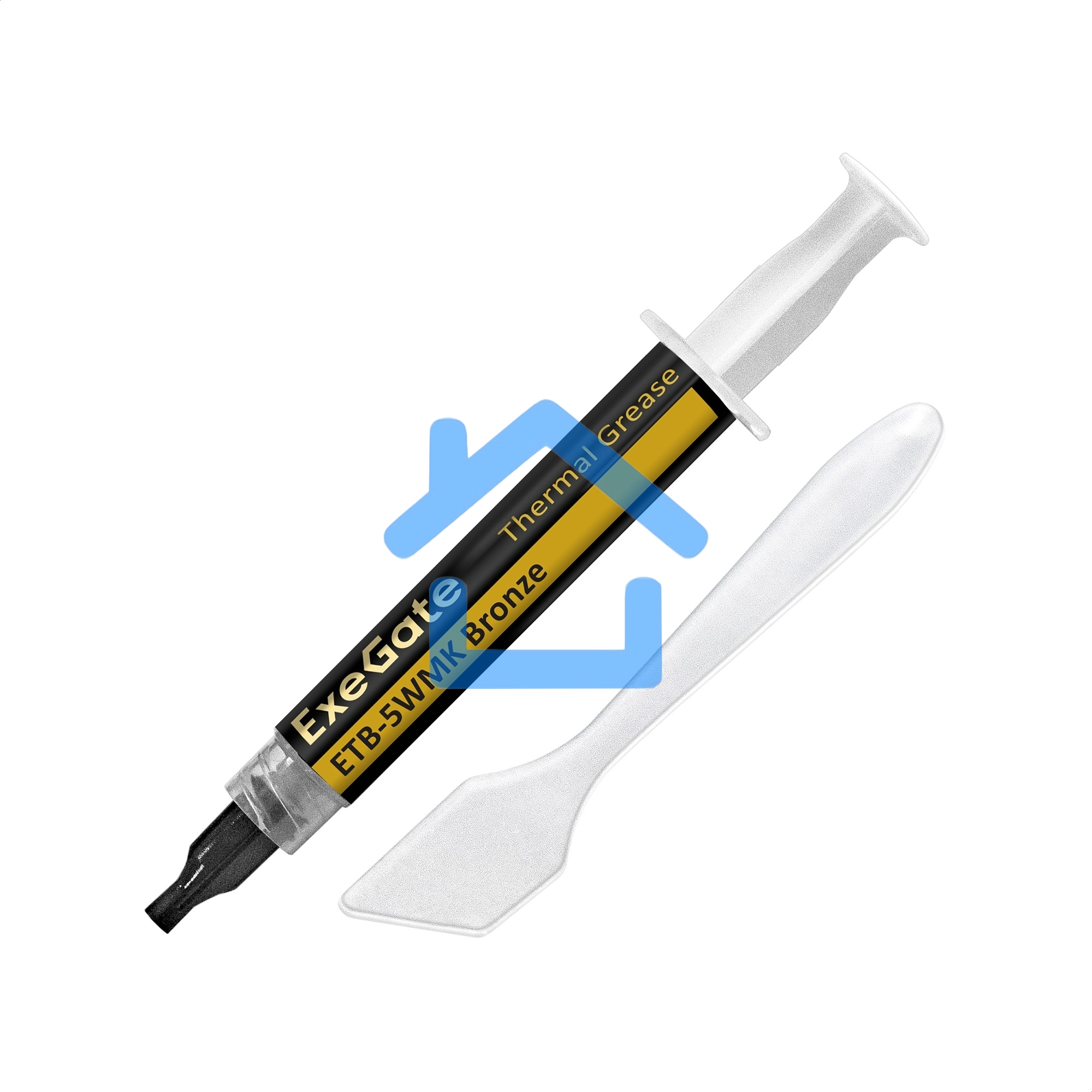 Термопаста ExeGate ETb-5WMK Bronze (4,9 Вт/(м•К), 1.5г, шприц с лопаткой)