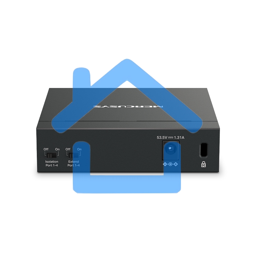 Настольный коммутатор Mercusys MS105GP с 5 гигабитными портами (4 порта PoE+)