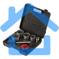 Набор коронок Matrix по керамич. плитке, 33-53-67-73-83 мм + напил., в пласт.боксе, 6-гран.хвост.