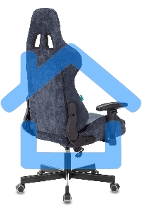Кресло игровое Бюрократ VIKING KNIGHT LT27 FABRIC синий крестовина металл/пластик