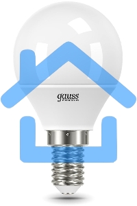 Лампа светодиодная LED Gauss 8Вт E14 220В 2700К Elementary шар 53118