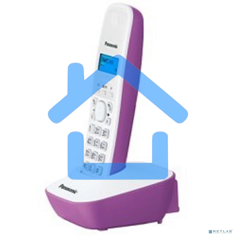 Телефон беспроводной (DECT) Panasonic KX-TG1611RUF (сиреневый) АОН, Caller ID,12 мелодий звонка,подсветка дисплея,поиск трубки