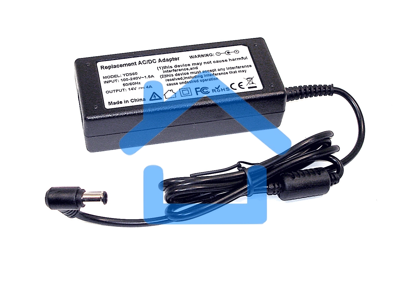 Блок питания для монитора и телевизора LCD 14V 4A 56W (6.5x4.4мм) OEM