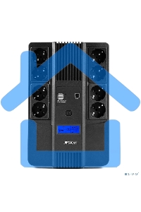 Источник бесперебойного питания Бастион SKAT-UPS 800-AID-IN-1x9-8 ИБП 220В 480Вт, LCD, АКБ 1x 9А·ч, line interactive, мод.синус, 8хSchuko,2xUS (8933)