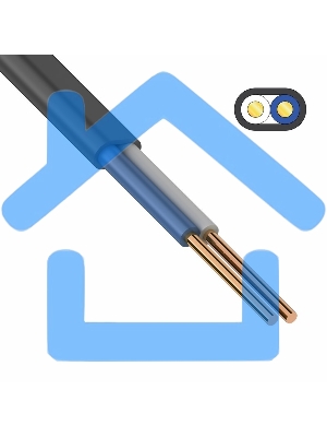 Кабель силовой медный ВВГ-Пнг(А) 2x2,5 мм² 100 м, ГОСТ 31996-2012, ТУ 16-705.499-2010
