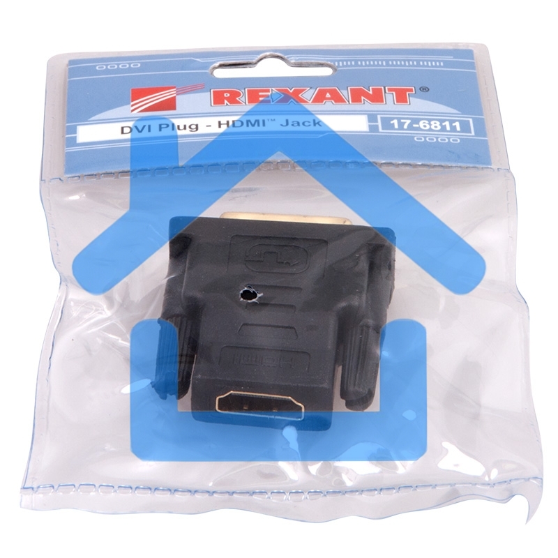 Переходник Rexant (17-6811) ПЕРЕХОДНИК шт.DVI - гн.HDMI GOLD