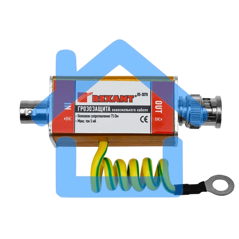 Грозозащита Rexant коаксиального кабеля BNC разъем 05-3078