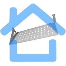 Полка перфорированная консольная 2U, глубина 200 мм, МС-20