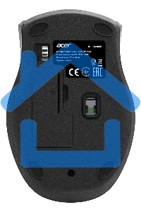 Мышь беспроводная Acer OMR032 черный/красный, 1600 dpi, радиоканал, USB, кнопки - 4