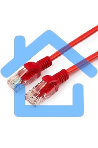 Патч-корд UTP Cablexpert кат.5e, 2м, литой, многожильный (красный)