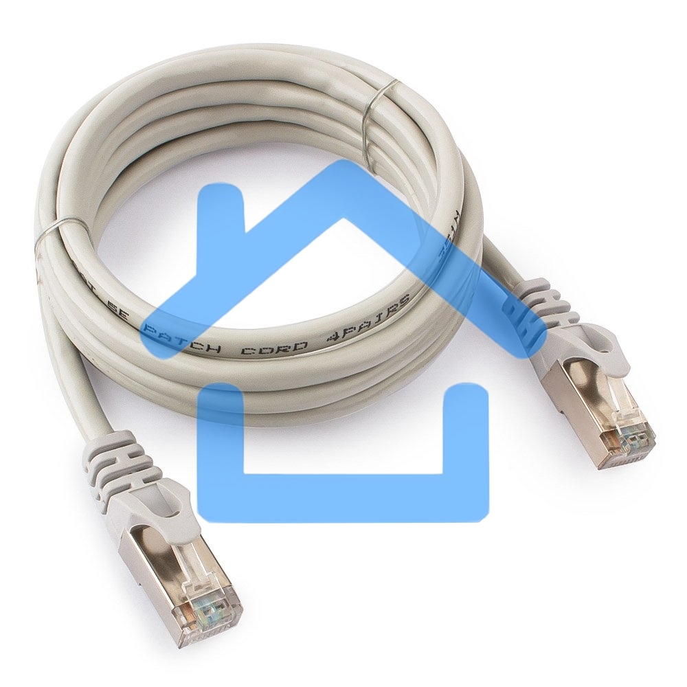 Патч-корд FTP Cablexpert кат.5e, 2м, литой, многожильный (серый)