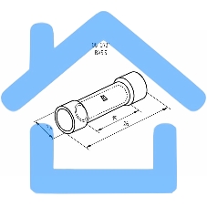 Соединительная гильза изолированная L-26 мм 4-6 мм² (ГСИ 6.0/ГСИ 4,0-6,0) желтая Rexant