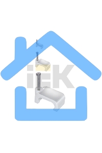 Скоба креп. прям. 8мм с гвозд. (уп.100шт) ИЭК USK21-08-100