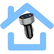 Авто ЗУ + LED дисплей/ HOCO HC-76605 Z26/ 2 USB/ Выход: 10.5W/ черный