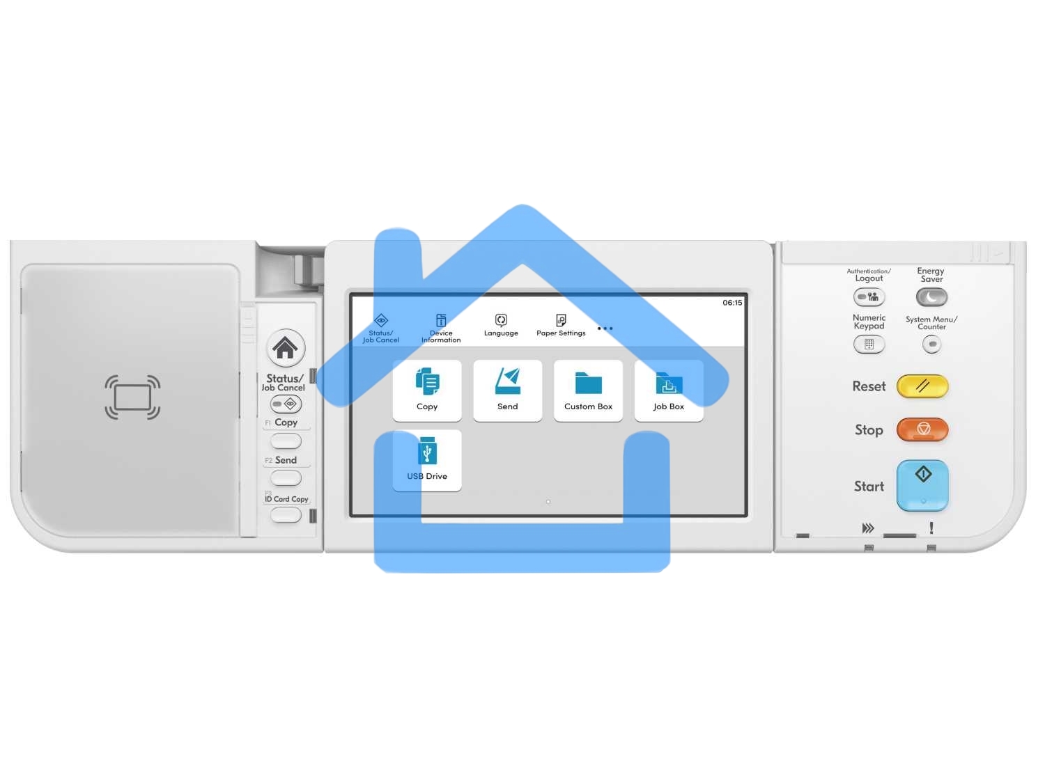 МФУ лазерное Kyocera ECOSYS MA4500ix (110C113NL0), A4, ч/б, печ. до 45 стр/мин., скан. до 60 стр/мин. (ч/б) 40 стр/мин. цвет, 1200 x 1200 dpi (печать) 600x600dpi (скан.), USB, RJ-45, Air Print, Mopria