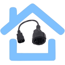 Кабель-переходник UPS->розетка VCOM (IE-320 C14 to Socket Type-F) 3Gx0,75мм VDE <CE002>