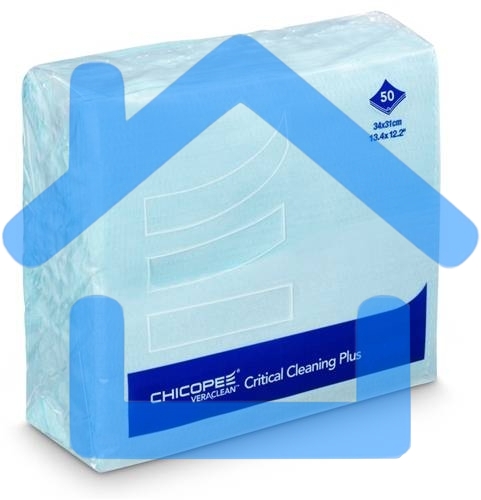 Салфетки для очистки оптики и зеркал, безворсовые Veraclean Critical Cleaning Wiper голубые (Katun/Chicopee) пак/50шт