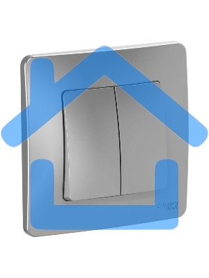 Выключатель 2-кл. СП BLANCA (сх.5) 10А 250В алюм. SchE BLNVS010503