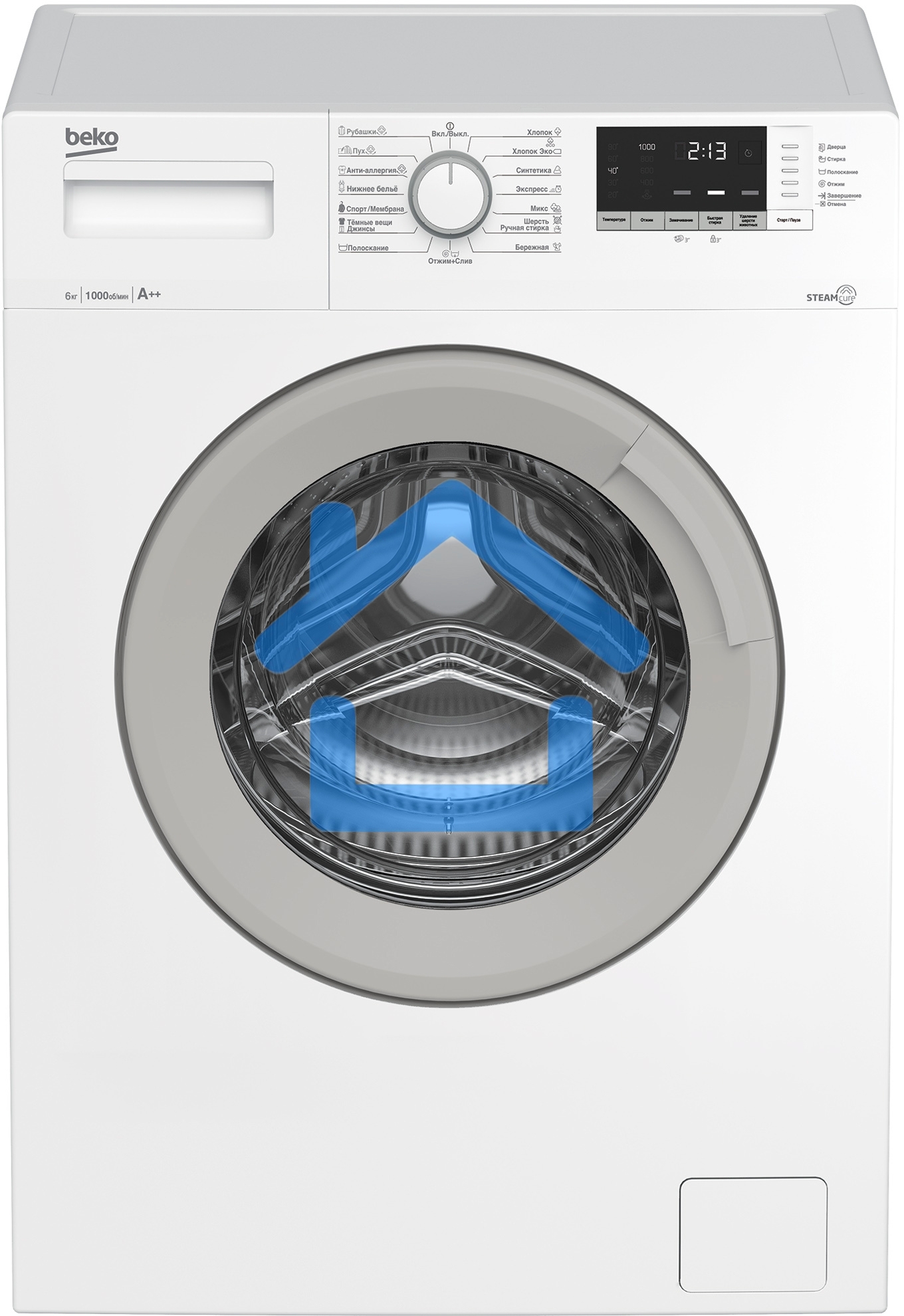 Стиральная машина Beko WSDN63512ZSW белый, загрузка фронтальная 6 кг, 1000 об/мин., класс: А