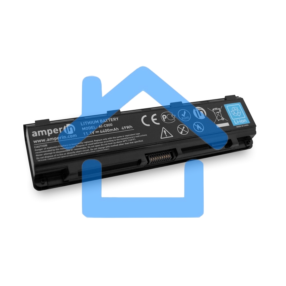 Аккумуляторная батарея Amperin для ноутбука Toshiba Satellite C800 11.1V 4400mAh (49Wh)