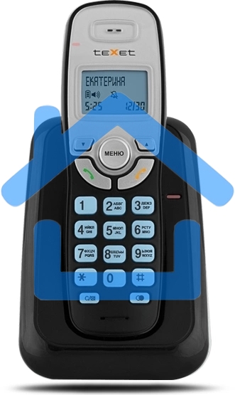 Радиотелефон teXet TX-D6905A черный (громкая связь,телефонная книга на 50 имен и номеров, определитель номера, будильник)