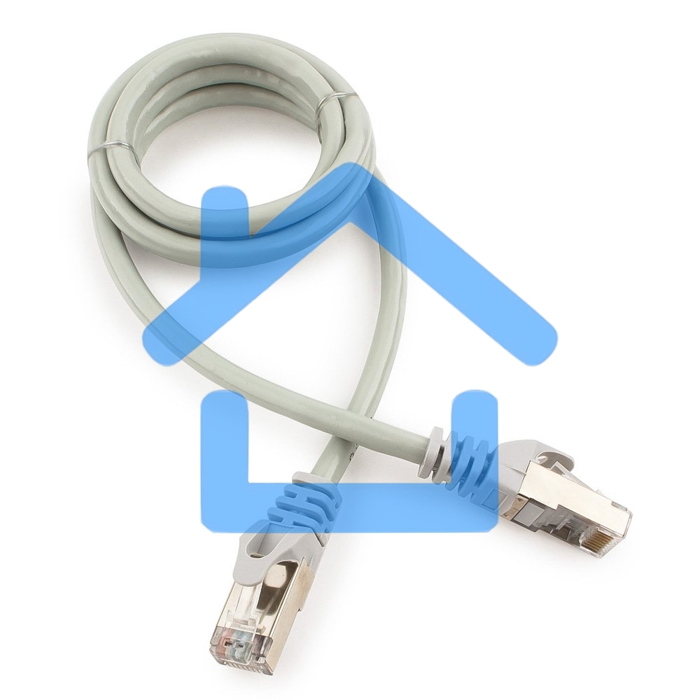 Патч-корд FTP Cablexpert кат.6, 1м, литой, многожильный (серый)