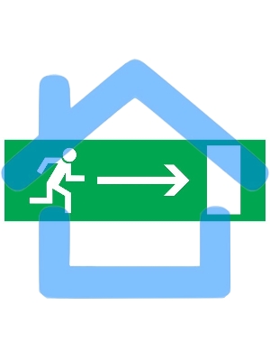 Табличка ПВХ эвакуационный знак 