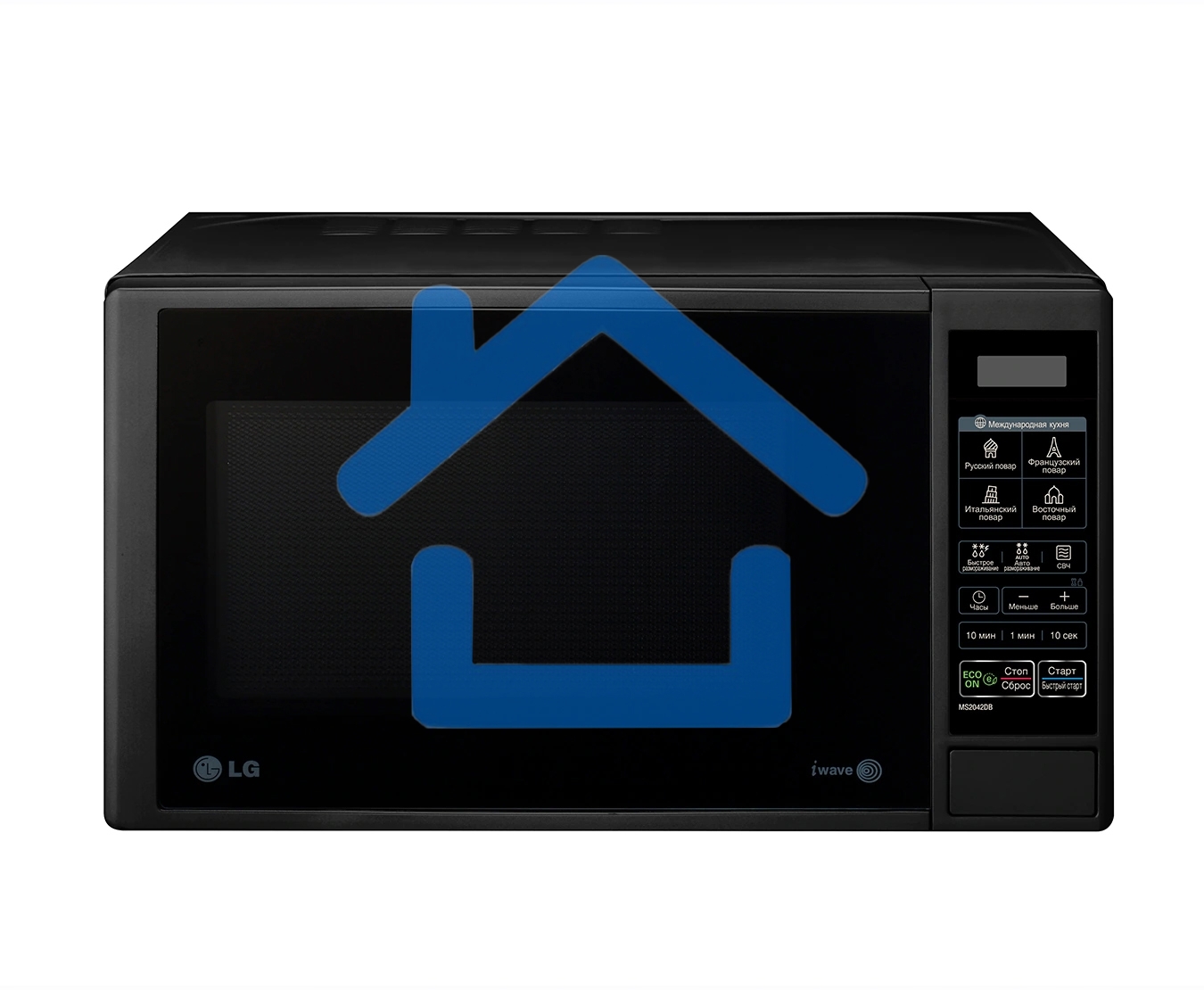 Микроволновая печь LG MS2042DB черный, 20 л, 700 Вт, переключатели - сенсор