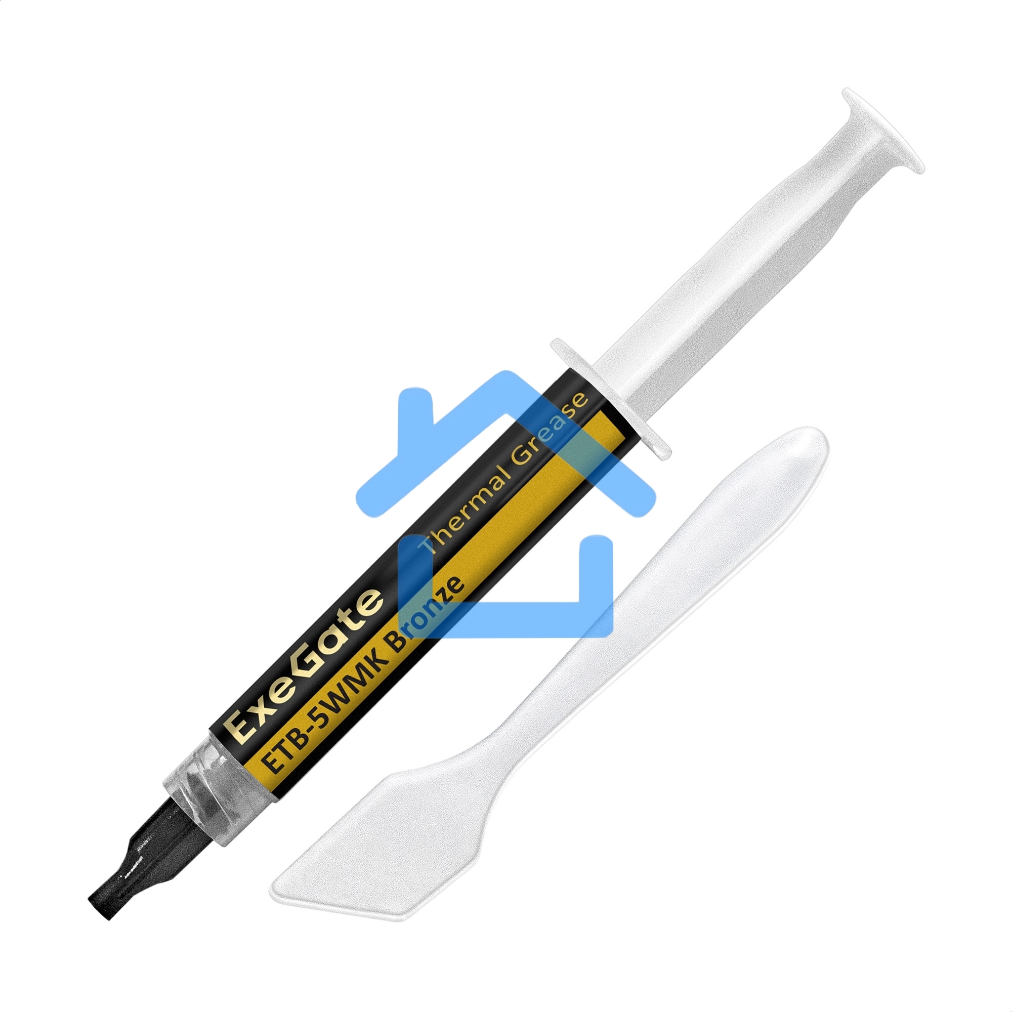 Термопаста ExeGate ETb-5WMK Bronze (4,9 Вт/(м•К), 5г, шприц с лопаткой)