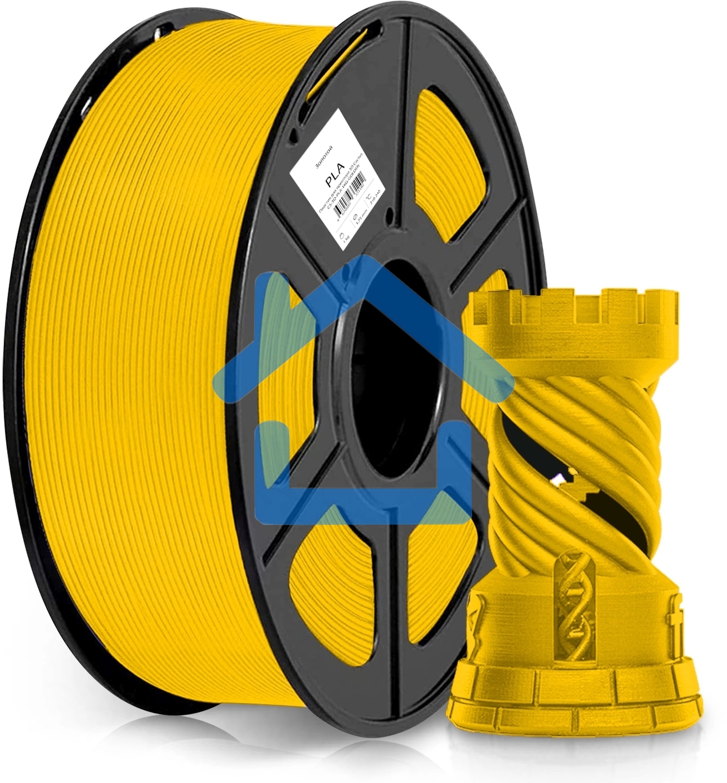 Пластик для принтера 3D Cactus CS-3D-PLA-1KG-GOLDEN PLA d1.75мм 1кг 1цв.