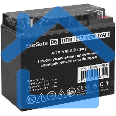 Батарея ExeGate ES255177RUS DTM 1217/EXS12170 (12V 17Ah), клеммы под болт М5