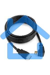 Кабель Cablexpert HDMI CC-HDMI490-10, 19M/19M, v2.0, медь, позол.разъемы, экран, угловой, 3м, черный, пакет