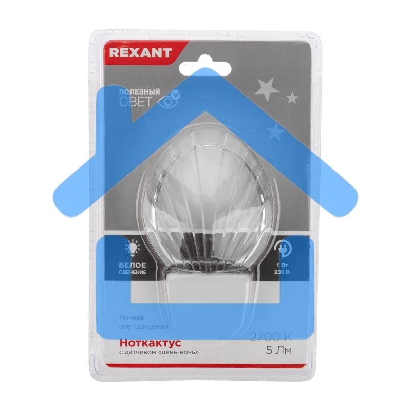 Ночник светодиодный Rexant НОТКАКТУС белое свечение, 230 В
