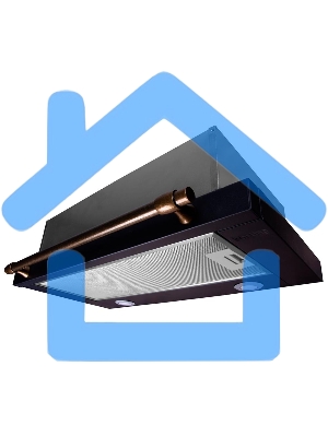 Вытяжка встраиваемая Korting KHP 6617 RN черный/бронзовый, 60 см, 650 куб. м/ч, 58 дБ